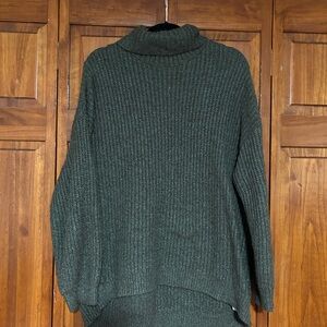 Women's Green Turtleneck Sweater